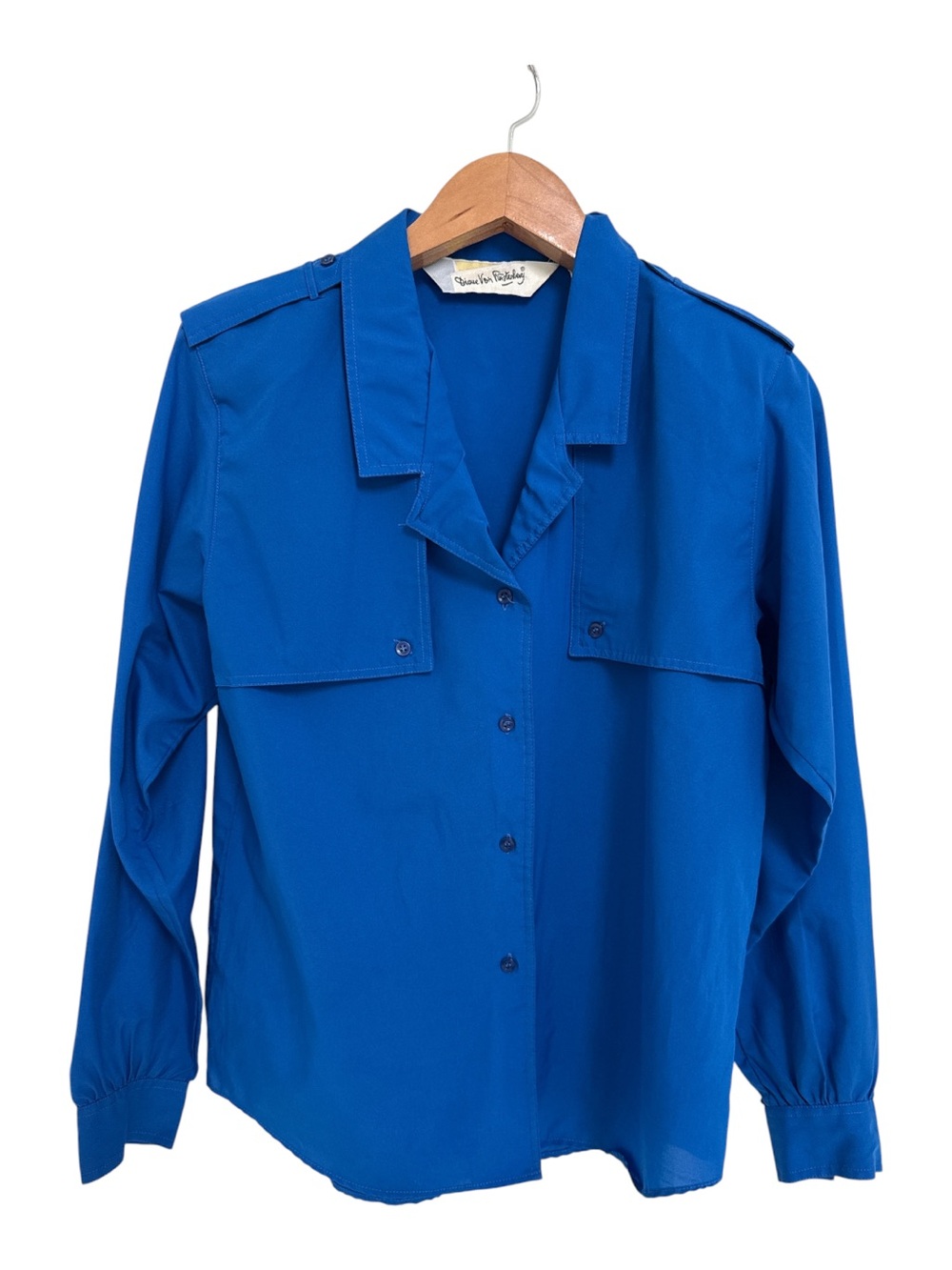 Vintage Diane Von Furstenberg Cobalt Blue Button-Down Shirt